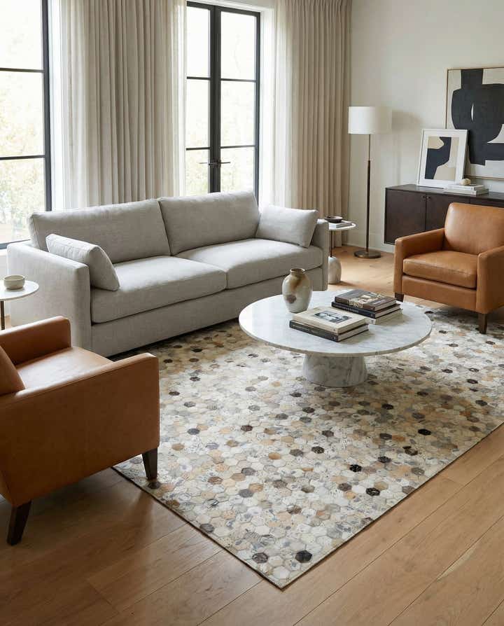 5' x 8' 1 Cowhide Stocks Rug