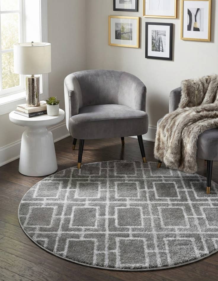 Detail image of  3' x 3'  Marilyn Monroe™ Glam Deco Round Rug