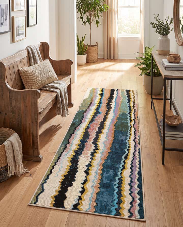 2' x 6' Easy-Clean Modern Indoor / Outdoor Runner Rug