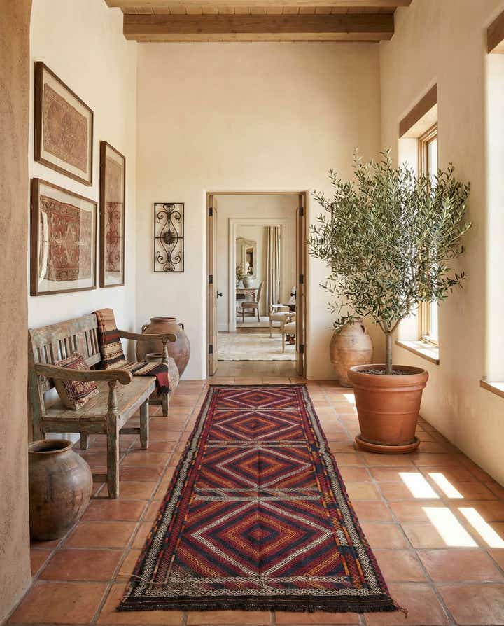 2' 7 x 10' 6 Hand Knotted Kilim Fars Persian Wool Runner Rug