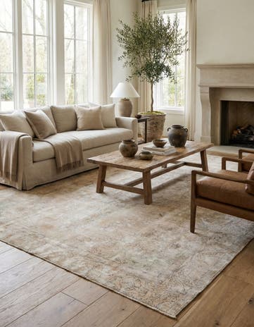 9' 8 x 12' Hand Knotted Ultra Vintage Persian Wool Rug