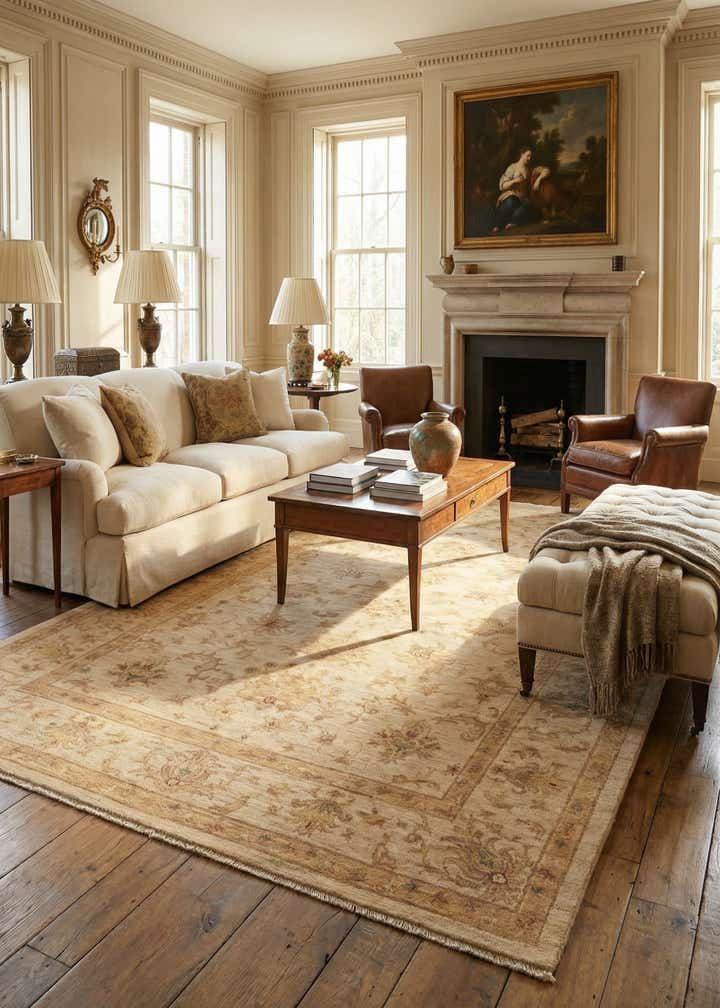 5' 7 x 7' 9 Hand Knotted Peshawar Ziegler Rug