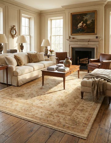 5' 7 x 7' 9 Hand Knotted Peshawar Ziegler Rug