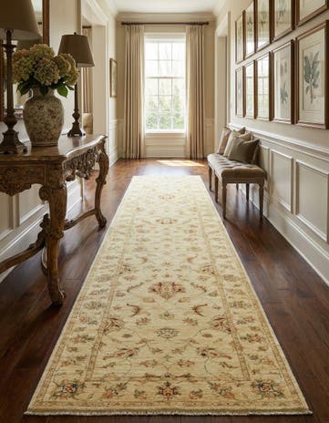 2' 8 x 16' Hand Knotted Peshawar Ziegler Runner Rug