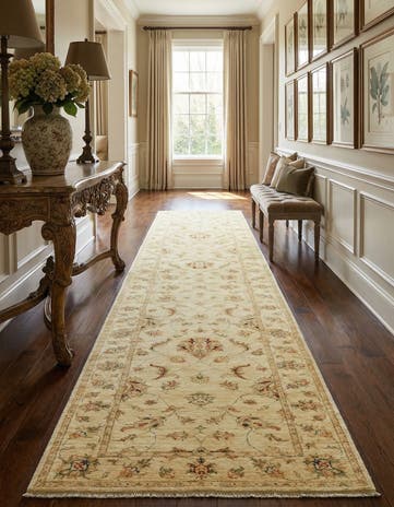 2' 8 x 16' Hand Knotted Peshawar Ziegler Runner Rug