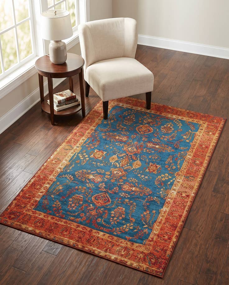 Detail image of 4' x 6' Easy-Clean Traditional Indoor / Outdoor Rug