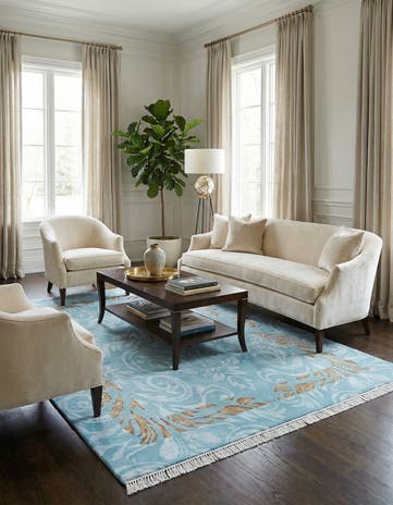 5' 9 x 8' Hand Knotted Darya Wool Rug