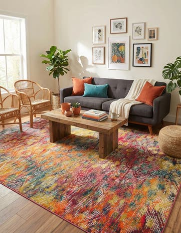 9' x 12' Washable Vivid Rug