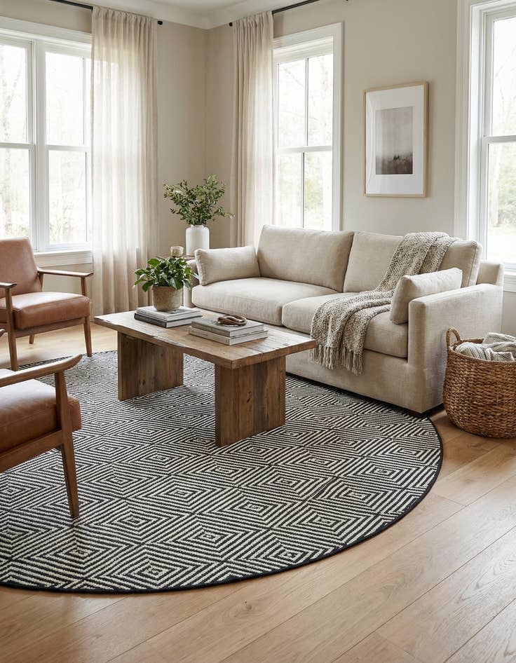 Detail image of 7' 10 x 7' 10  Washable Jill Zarin Costa Rica Indoor / Outdoor Round Rug