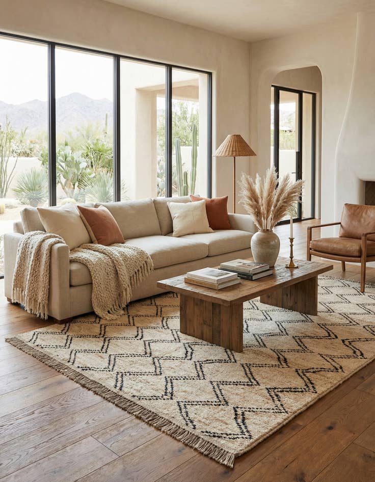 Detail image of 5' 9 x 7' 10  Hand Knotted Moroccan Wool Rug