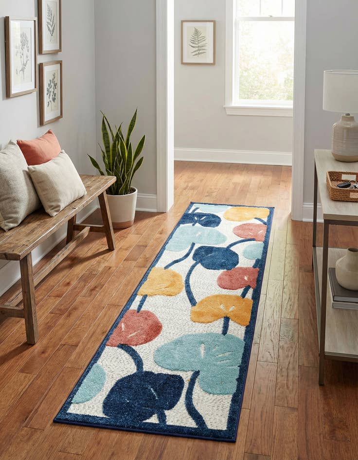 Detail image of 2' x 8'  Washable Belize Indoor / Outdoor Runner Rug