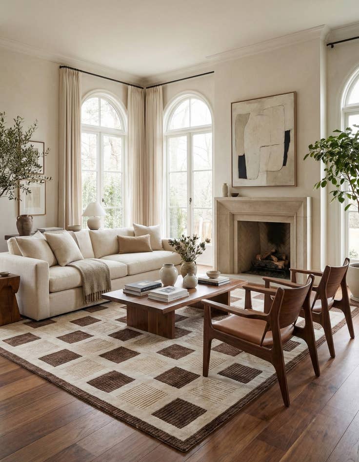 Detail image of  8' 2 x 12'  Hand Knotted Darya Wool Rug