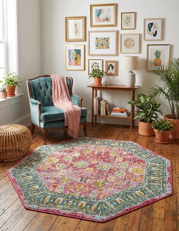 Pink Paragon Octagon Rug