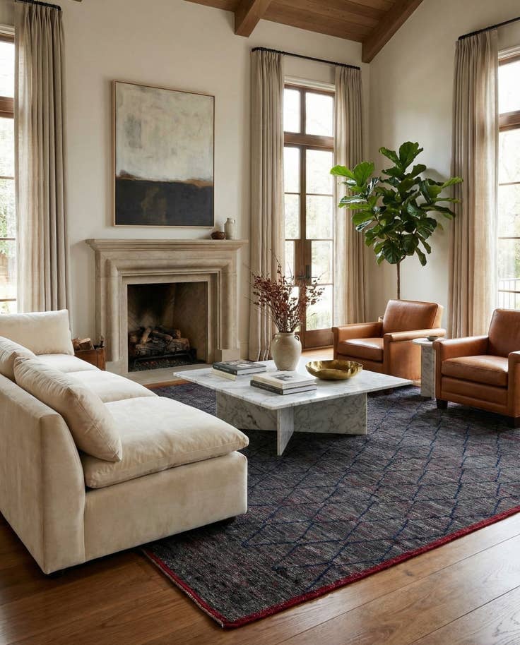 Detail image of 10' 4 x 14' 4 Hand Knotted Moroccan Wool Rug