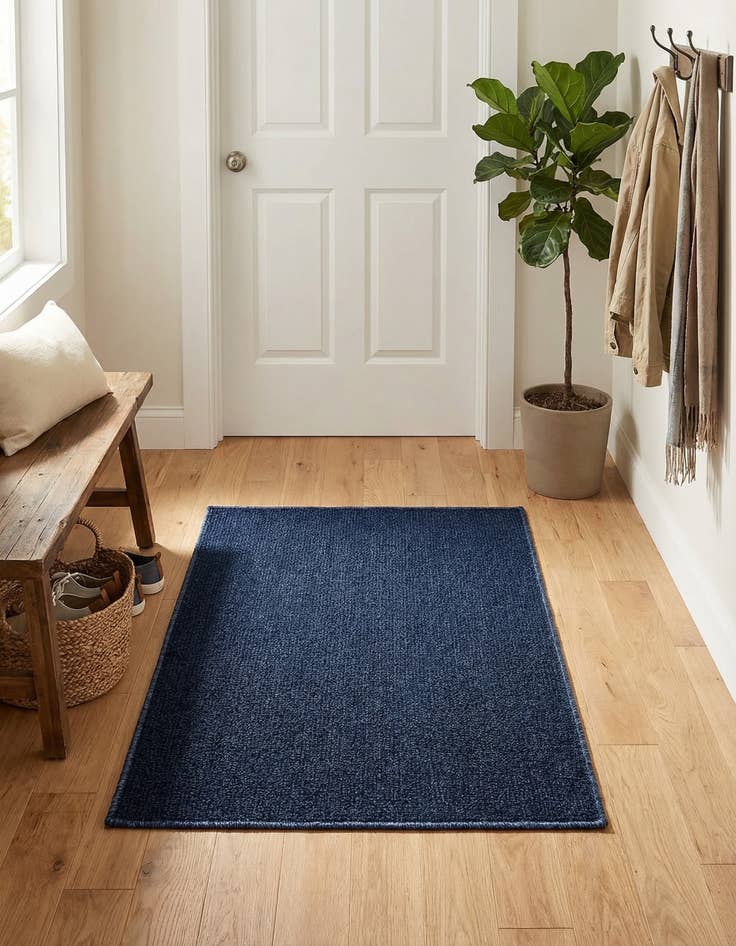 Detail image of 2' x 3' 1  Washable Solid Indoor / Outdoor Rug