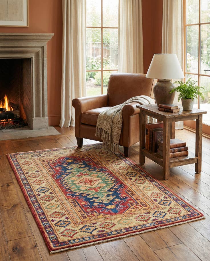 Detail image of 2' 10 x 4' 1 Hand Knotted Kazak Oriental Rug