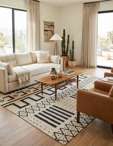 7' 2 x 9' 9 Hand Woven Kilim Modern Wool Rug
