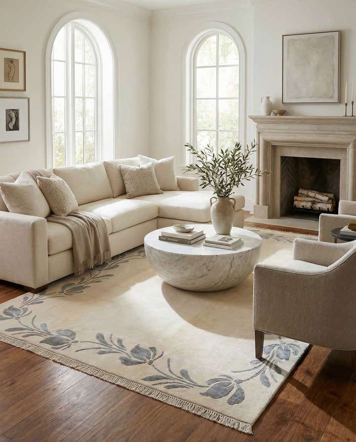 6' 7 x 9' 10 Hand Knotted Darya Wool Rug