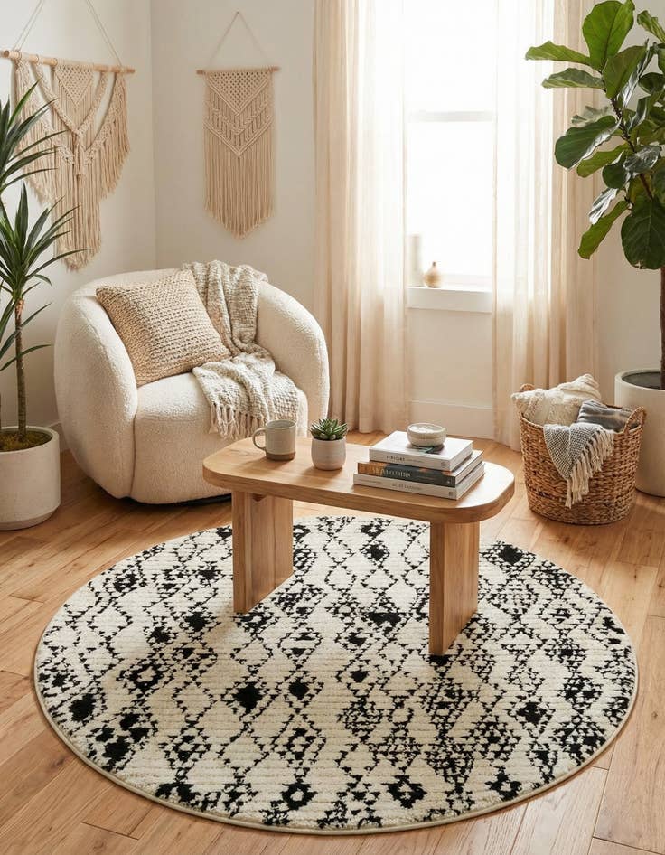 Detail image of  4' x 4' Morocco Round Rug