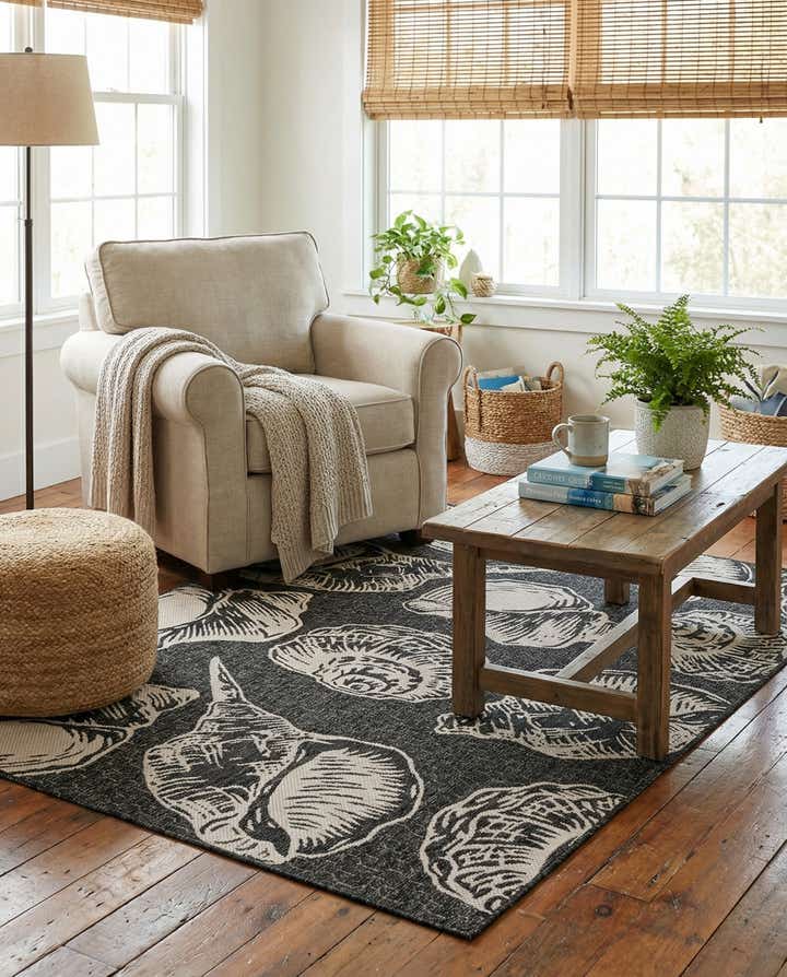 6' x 9' Easy-Clean Coastal Indoor / Outdoor Rug