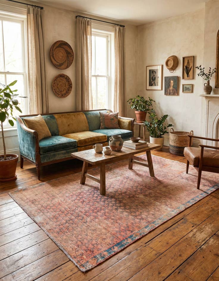 Detail image of  3' 4 x 6' 3  Hand Knotted Ultra Vintage Persian Wool Rug