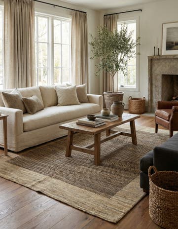 4' 7 x 6' 3 Hand Knotted Modern Ziegler Rug