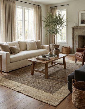 4' 7 x 6' 3 Hand Knotted Modern Ziegler Rug