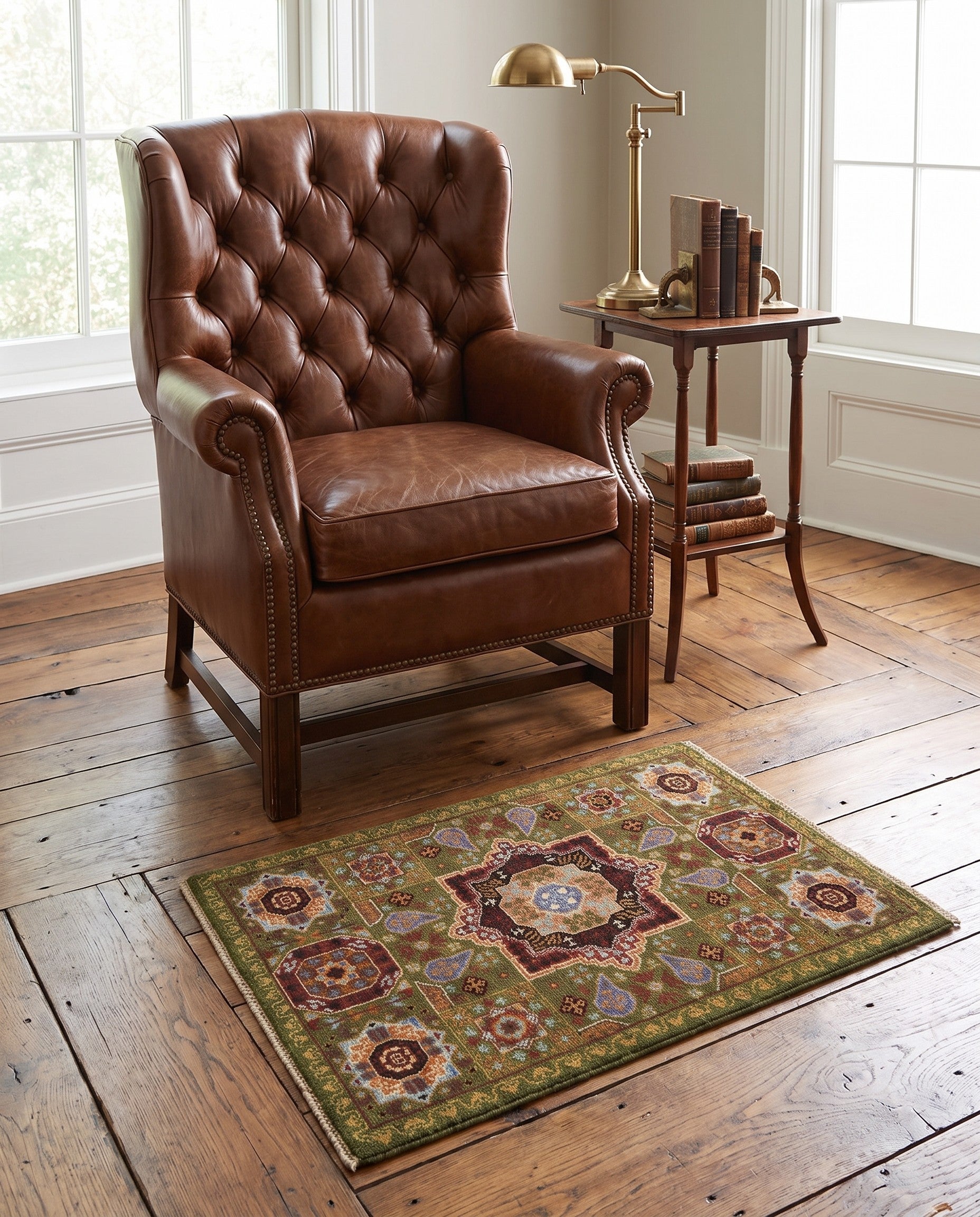 2' x 2' 11 Hand Knotted Mamluk Ziegler Rug