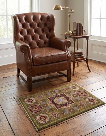 2' x 2' 11 Hand Knotted Mamluk Ziegler Rug