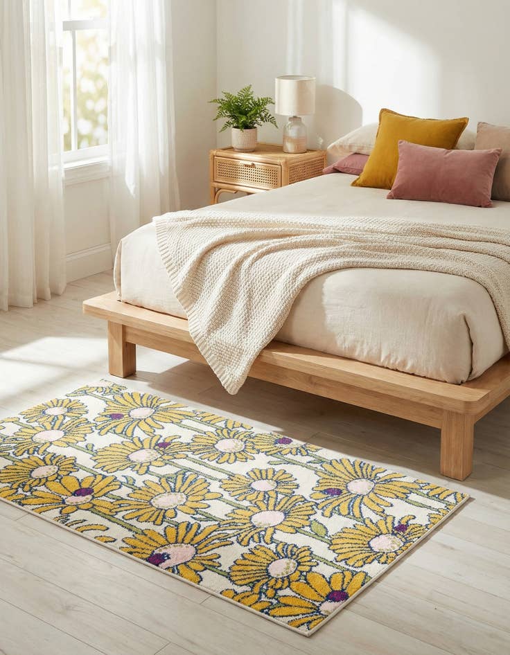 Detail image of 3' x 5' 3 Bloom Rug