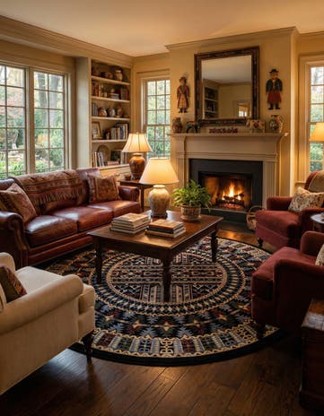 10' x 10' Bokhara Round Rug