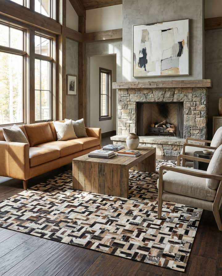 5' x 8' Cowhide - Patchwork Rug