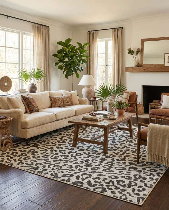 10' x 13' Easy-Clean Safari Indoor / Outdoor Rug