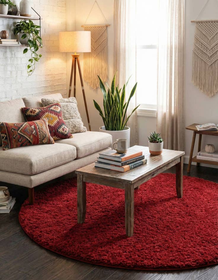 Detail image of 5' x 5' Everyday Shag Round Rug