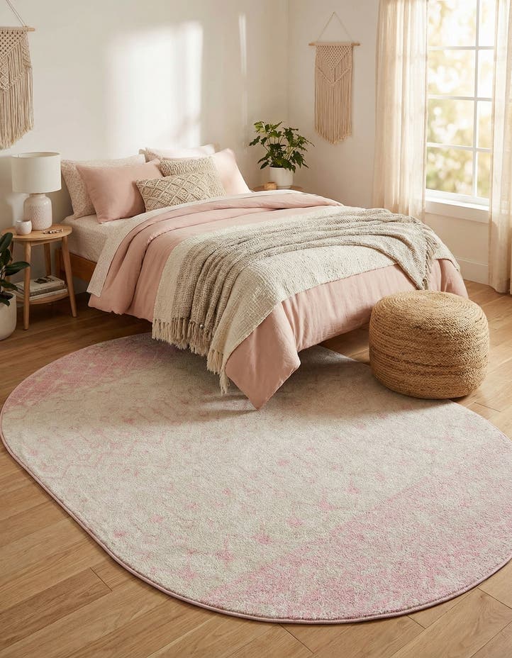 5' 3 x 8' Moroccan Trellis Oval Rug