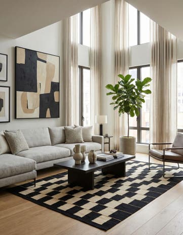 6' x 7' 9 Hand Woven Kilim Modern Wool Rug