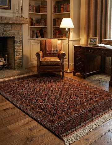 3' 9 x 5' 7 Hand Knotted Lahour Oriental Wool Rug
