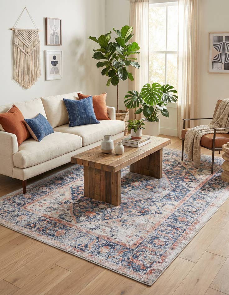 Detail image of 6' x 9'  Washable Yara Rug