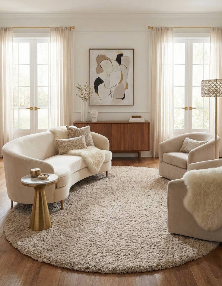 Detail image of 7' 10 x 10' Marilyn Monroe™ Shag Oval Rug