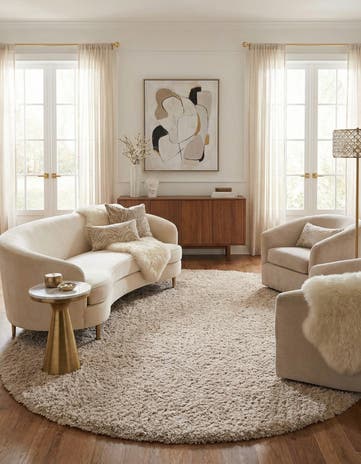 Blonde Marilyn Monroe™ Shag Oval Rug