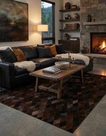 5' x 7' 11 Cowhide Stocks Rug