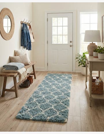 2' x 6' Trellis Shag Runner Rug