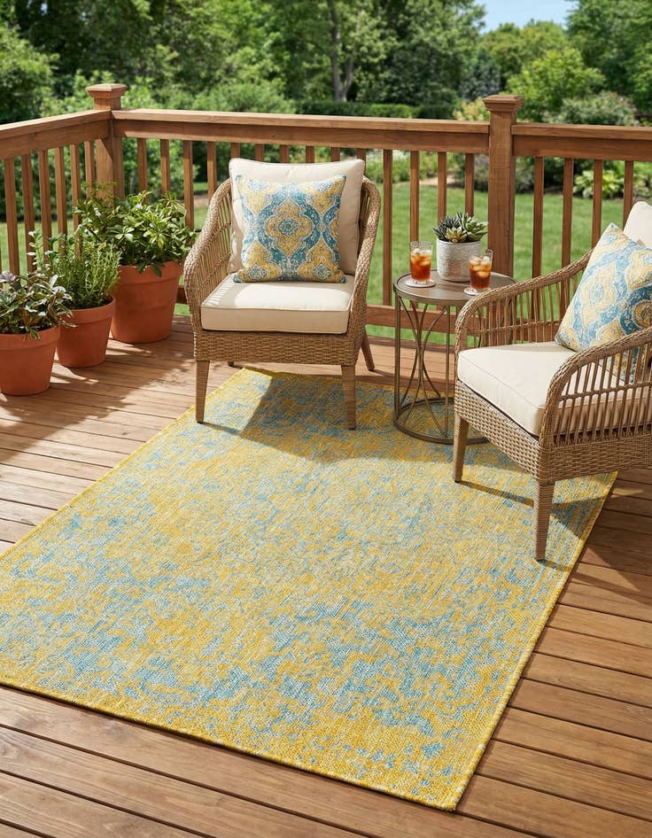 Detail image of 3' x 5' 3 Easy-Clean Jill Zarin Dubai Indoor / Outdoor Rug