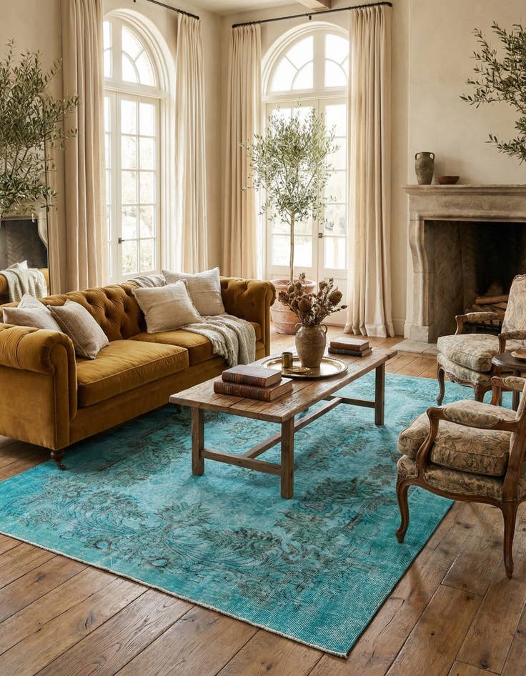 Detail image of  6' 1 x 9' 10 Ultra Vintage Wool Rug