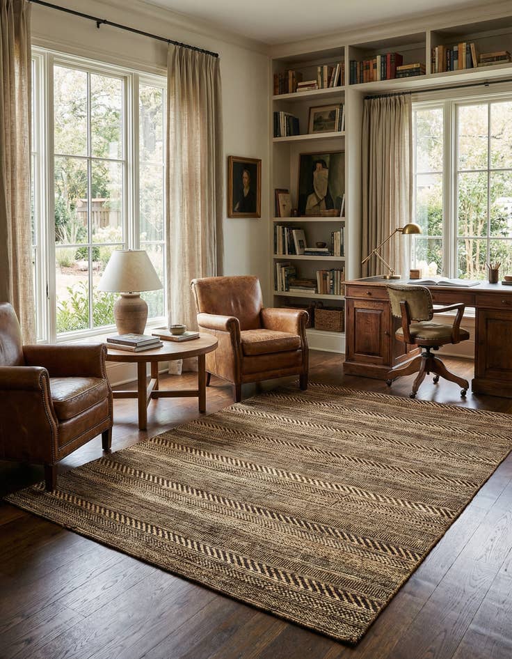 Detail image of  4' 6 x 6' 8 Juma Wool Rug