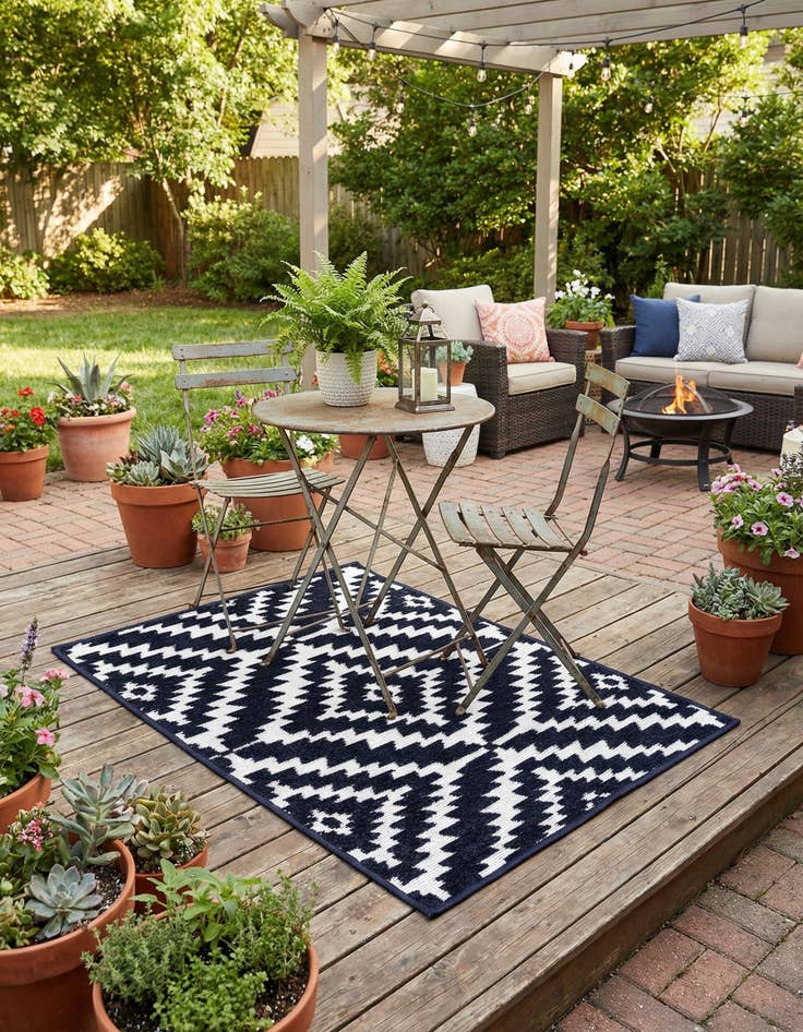 Detail image of 2' x 3'  Washable Sabrina Soto Indoor / Outdoor Rug