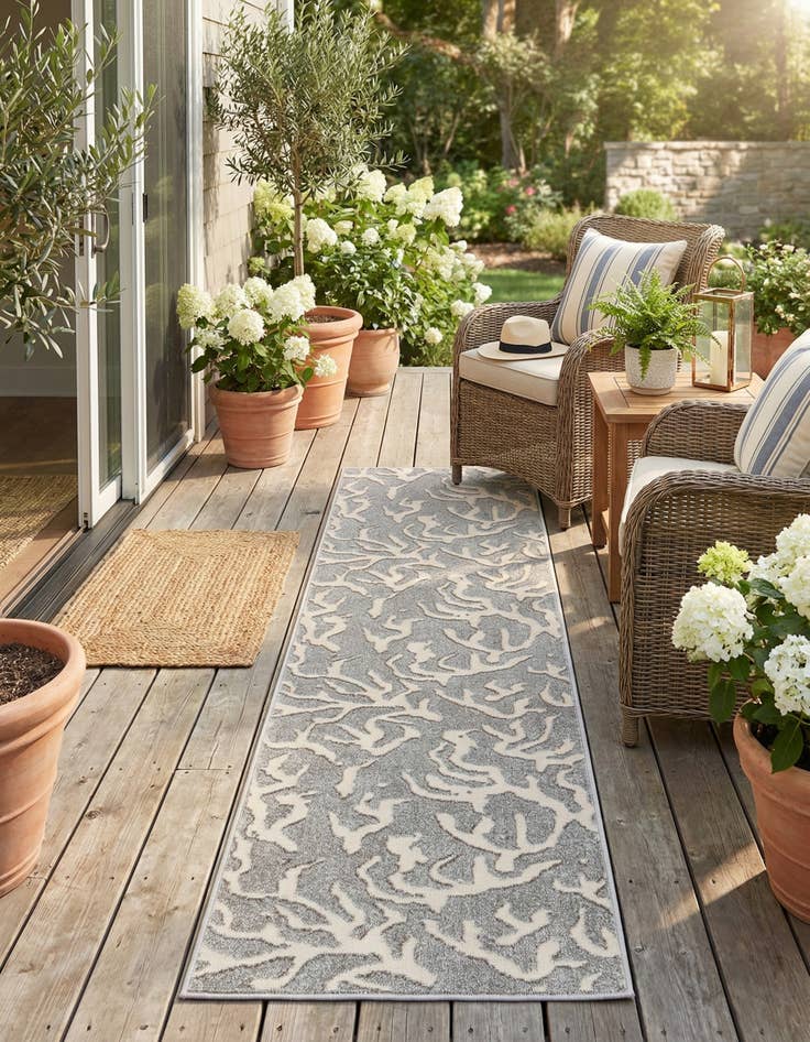 Detail image of  2' 7 x 10'  Washable Sabrina Soto Indoor / Outdoor Runner Rug