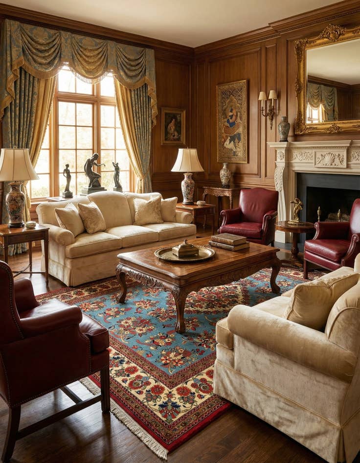 Detail image of  4' 9 x 7'  Hand Knotted Qom Persian Rug