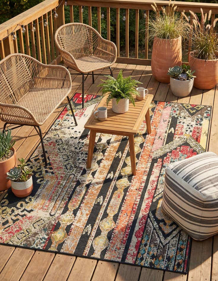 Detail image of 6' x 9' Easy-Clean Casablanca Indoor / Outdoor Rug