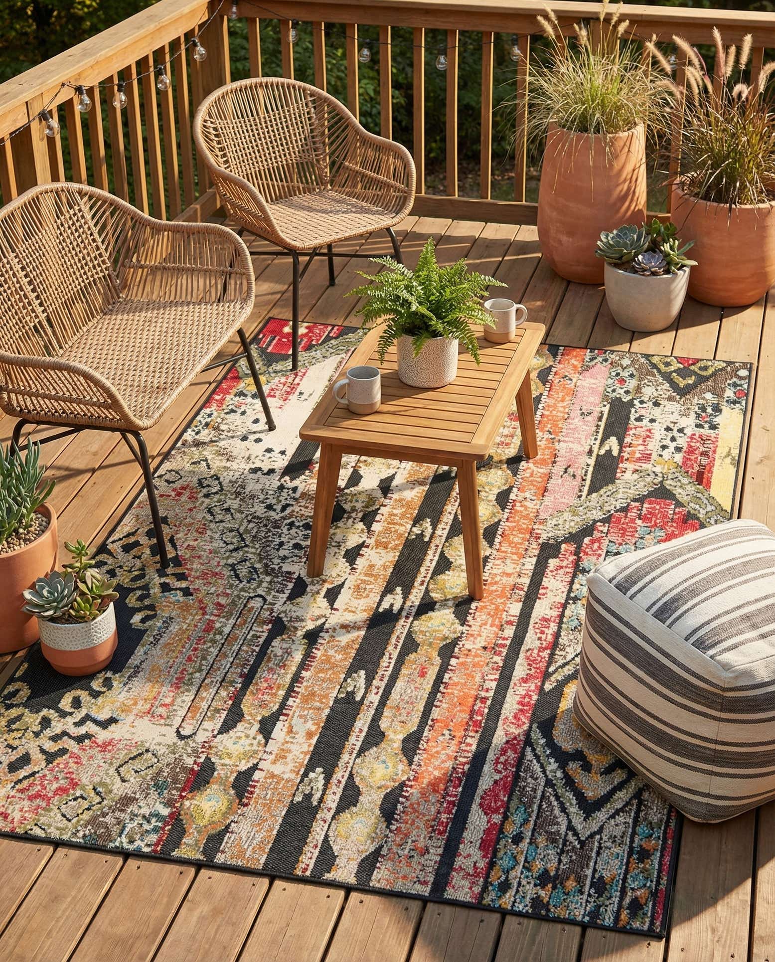 6' x 9' Easy-Clean Casablanca Indoor / Outdoor Rug